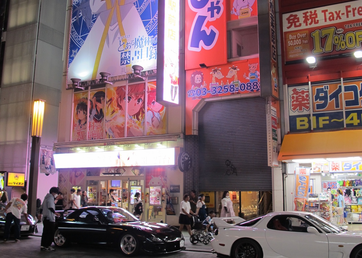 Akihabara Station in Tokyo, busy urban train station