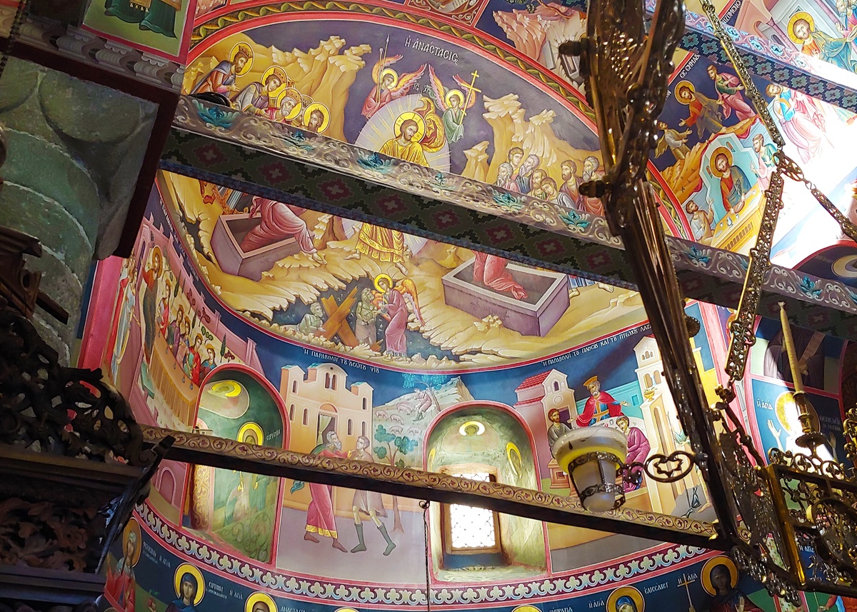 Vue intérieure du Monastère de Saint-Étienne (Moni Agiou Stefanou), situé dans les Météores en Grèce